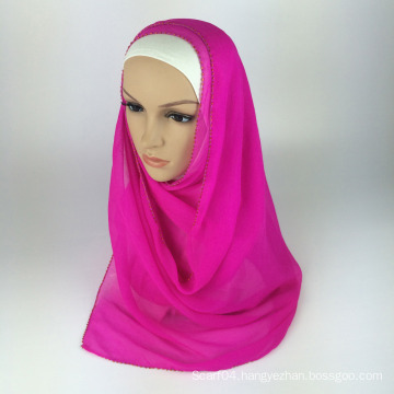 100% Silk beading islamic abaya and hijab muslim scarf